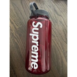 SUPREME x NALGENE WIDE MOUTH 1000 ML WATER BOTTLE RED BOX LOGO BOGO SS14 2014 DS